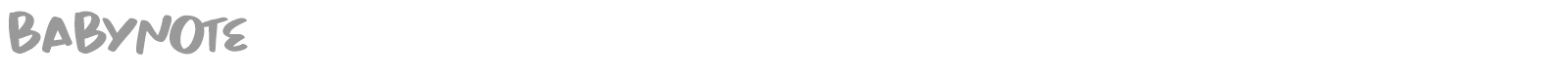 Babynote font preview